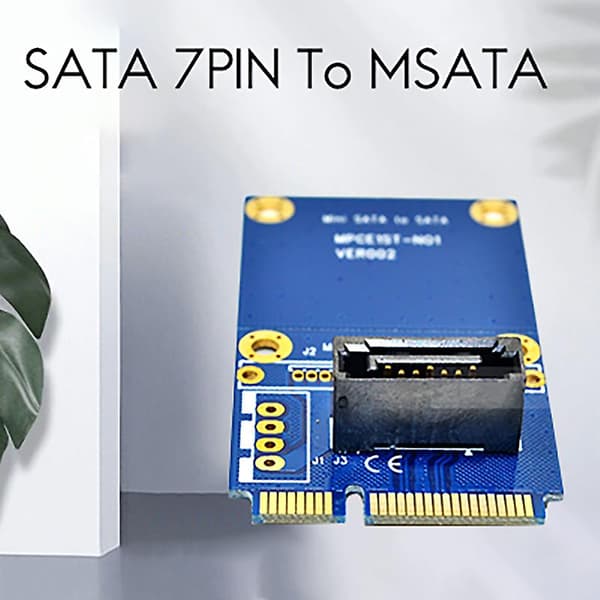 MSATA til SATA Adapterkort Mini SATA til 7Pin SATA Mini PCIe Udvidelse SATA Vertikal Adapterkort Su