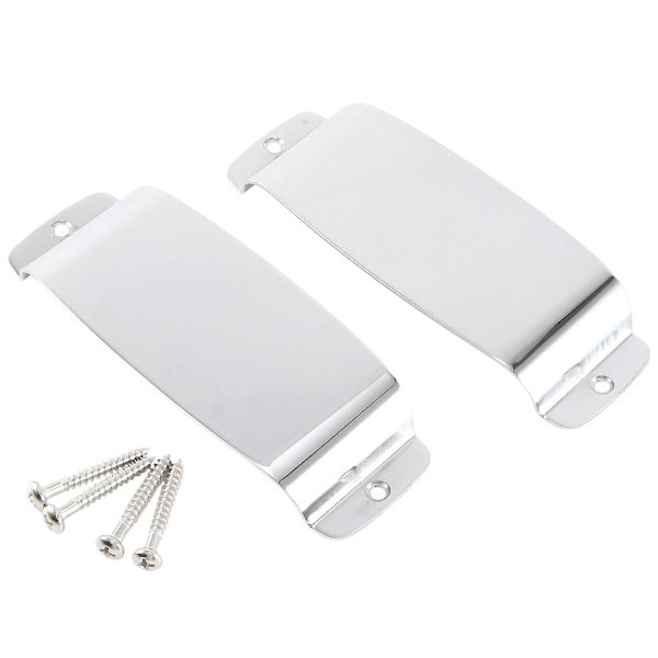 2 st JB-gitarr pickup-skydd gitarr stål pickup-skydd för JB-stil bas silver