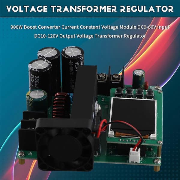 900W Boost Converter Strøm Konstant Spændingsmodul DC9-60V Input DC10-120V Output Spændingstransformator Regulator