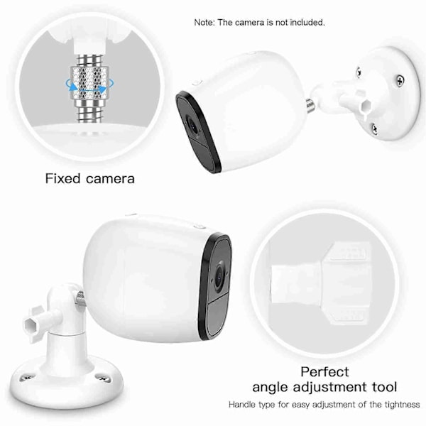 3-pack Justerbart Väggfäste för ARLO HD/ARLO PRO/ARLO PRO2/ARLO GO/ARLO ULTRA/WYZE CAM PAN Hemmakamera Monteringsfäste Utomhus Inomhus för Hemsäkerhet