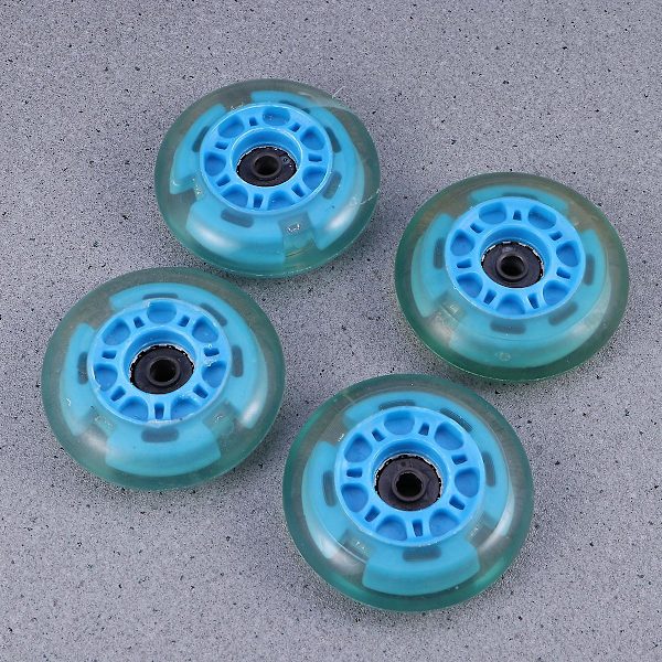 4 stk. 72 mm LED Skate Hjul Inline Rulleskøjtehjul til Udendørs Udskiftning (Tilfældig Farve)