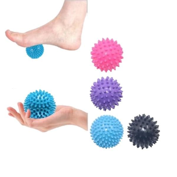 4 st Spikboll Rund Muskelmassage Rulle Yoga Stick Kropp Flerfärgad