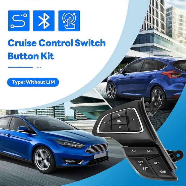 Til Focus Mk3 2015-2017 Cruise Control Kontakt Multifunktionsrat Knap Bluetooth Audio Knap (Uden Lim)