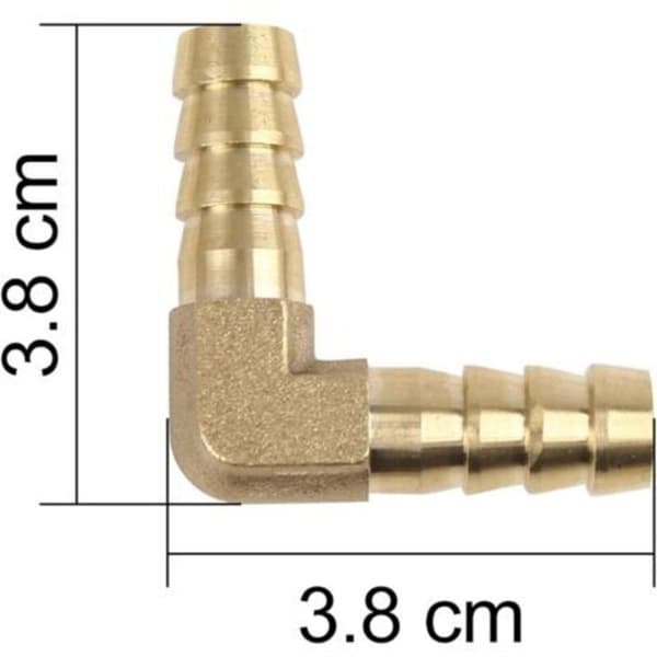 5 stk 10 mm messingrørbend for luft, vann og olje