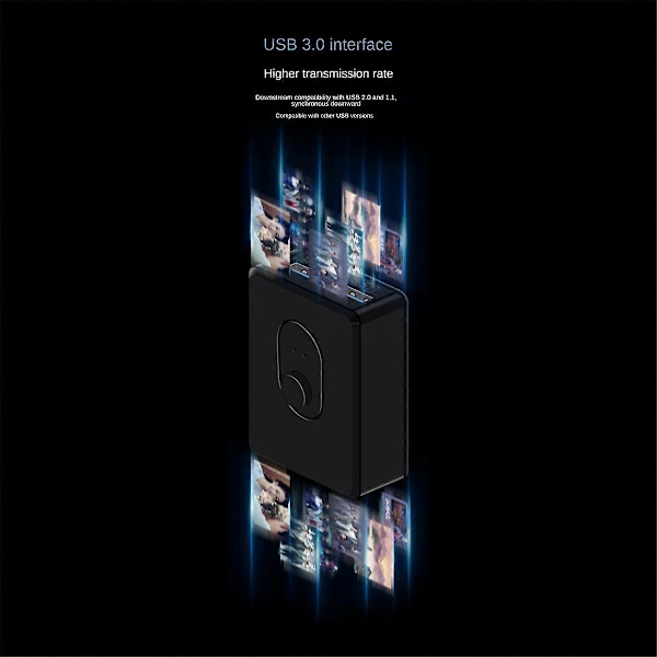 USB 2.0 KVM Switch 1X2/2X1 Switch Switcher USB Splitter Delt Controller til Bærbar Computer Print
