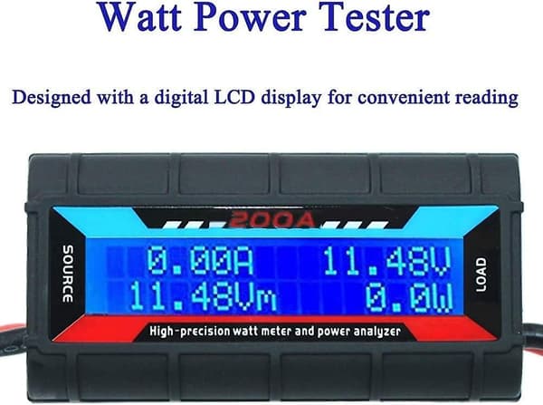 Presisjon 200a Watt Meter Detektor Effektanalysator For Rc Modell Spenning Strøm Effekt