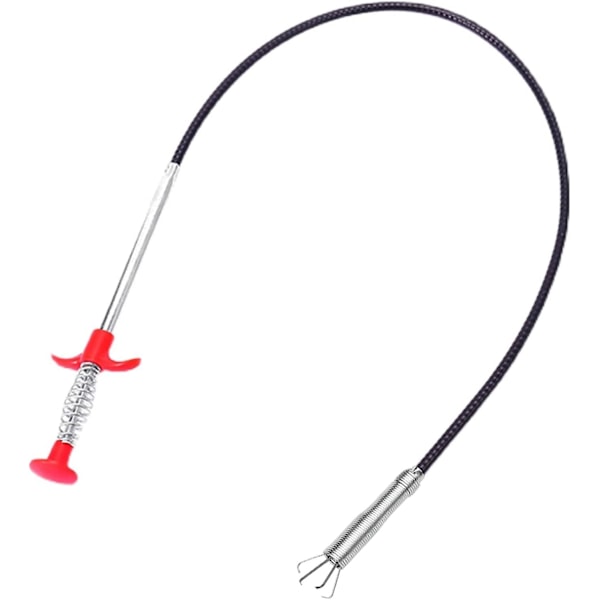 Flexibelt griptang för rengöring av avlopp, toalett, dusch och utomhusavlopp - 4-klorig griptång (längd 1,6 m)