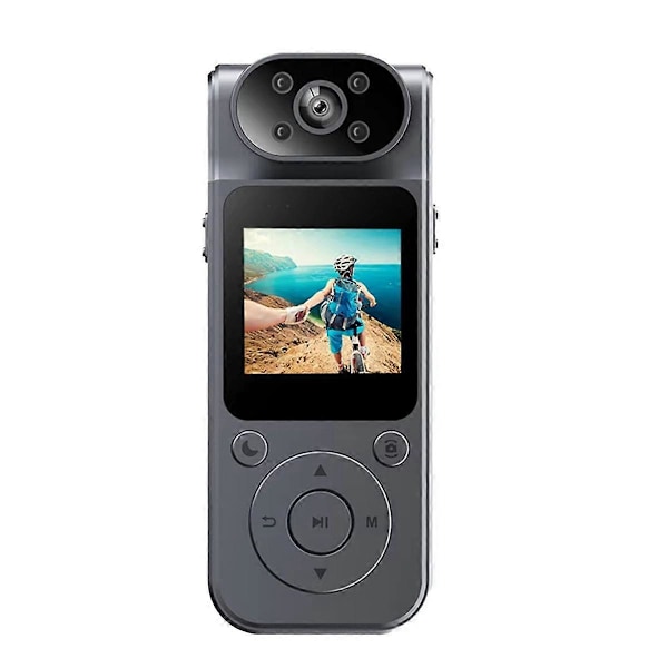 1080P Kannettava Digitaalikamera Kääntyvällä Objektiivilla Urheilukamera Ääninauhuri Bodycam Toimittajille ja Seikkailijoille, A