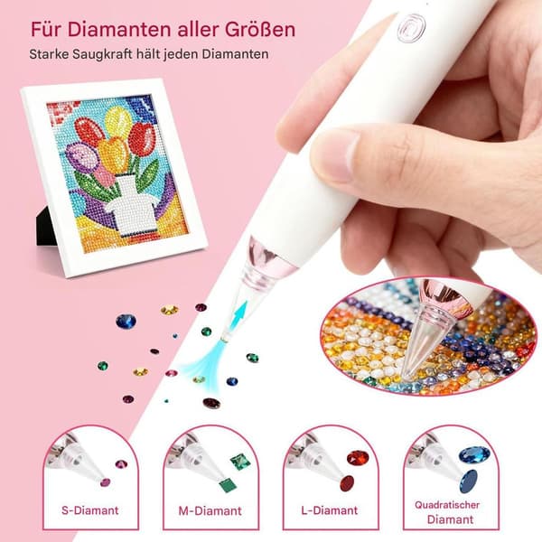Automatic Diamond Painting Pen, with Accessories, 400mAh Battery, DIY Craft Tool