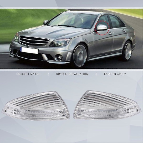 Bil Venstre+Høyre LED Sidespeil Blinklys for - W639 W204 S204 A2048200721 A2048200821