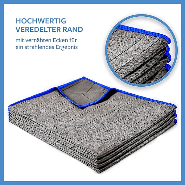 3x Professionella Mikrofiber Glasdukar 400gsm Strimfri Rengöring Av Fönster, Glasögon - Extremt Absorberande, Lintfritt Polerdukar 50x40cm