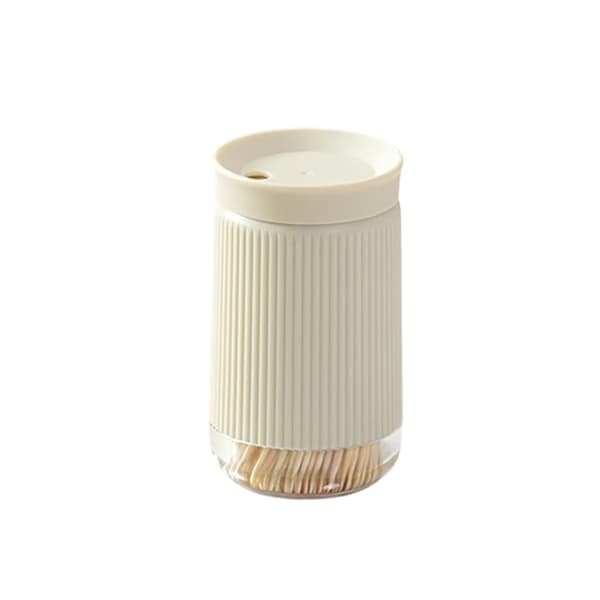Elegant Toothpick Holder Convenient & Stylish Storage Beige