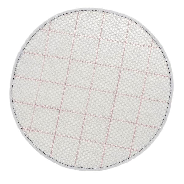 Rund Blank Rug Hooking Mesh Canvas 38cm/15in Vit