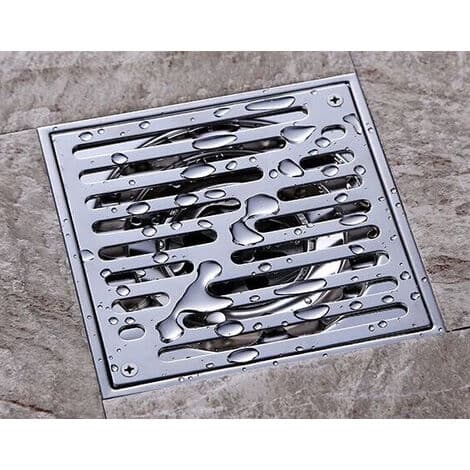 Bruserafløb i rustfrit stål – Lugtfrit – Anti-tilstopningssi-design – 150 mm x 150 mm