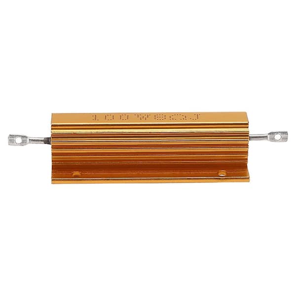 Gull Aluminium Kledd Effektmotstand Resistans 100W, 8 Ohm 8R