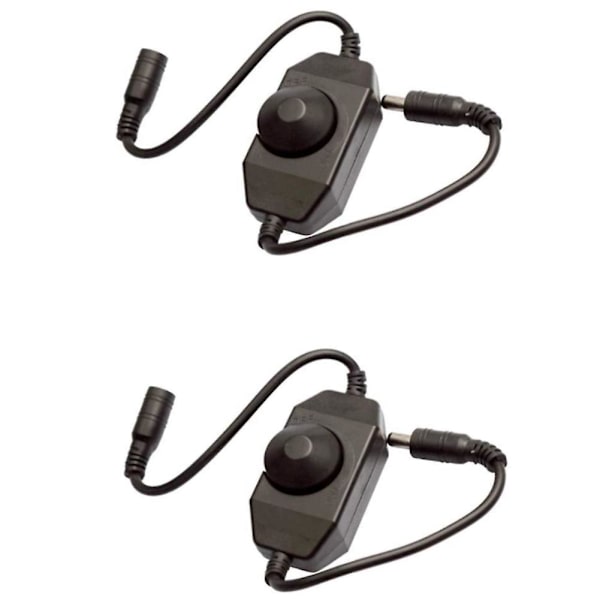 2 st DC12 V-24 V Mini Dimmer LED Ljusstyrka Dimmningsregulator för 3528 5050 5630 Enfärgad LED