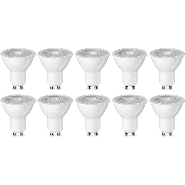 Gu10 LED Spot Lyspære 4,7W (50W Ækvivalent) Varm Hvid Dæmpbar (pakke med 10) [Energiklasse F]