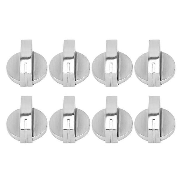 8 stk Metall 8 mm Universelle Gasskomfyr Kontrollknapper Adaptere Ovn Bryter Matlaging Kontroll Låser Gasskomfyr