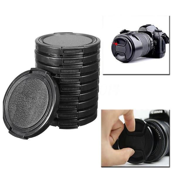 Universal 10 stk 49mm Senterklype Frontobjektivdeksel For DSLR Kamera