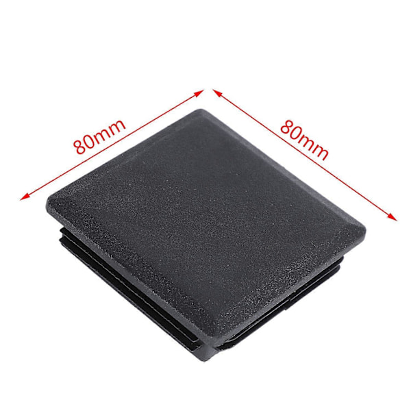 80mm x 80mm Firkantede Plasthetter Rørinnlegg Endepropp 2 Stykker