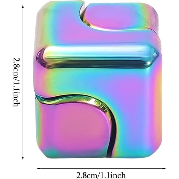 Stressilelu - Lasten Fidget Cube - Neonmetalli - Kirkkaat värit - 3,1 cm