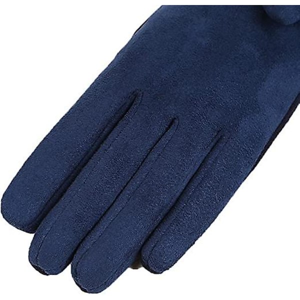 Dame Vinterhandsker Med Puffy Manchetter Og Uldforing Isolering Skærm Touch Handsker