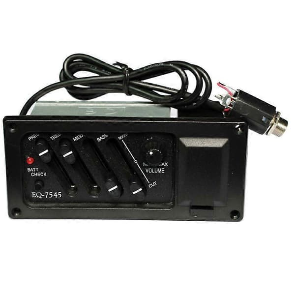 Professionell 4-bands akustisk gitarrförförstärkare EQ-7545 Piezo Pickup 6.5MM Utgång Akustisk Gitarr