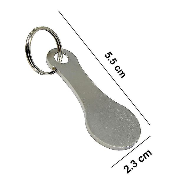 2 stk Handlefrigjøringsnøkkel for handlekurv - Rustfritt stål, avtakbar, sølv