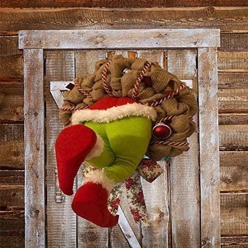 Julekrans: Julemand Guirlande & Blomsterdekoration