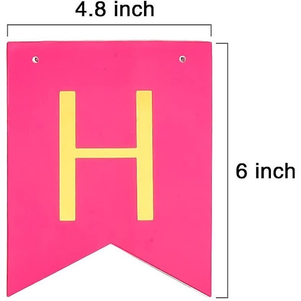 Baby Kids Party Bronzing Birthday Pull Flower Banner Dekoration Färgglada Happy Birthday Banner Vimpel