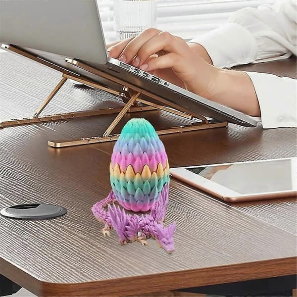 3D Drageegg med Drage Inni Artikulerte Krystall Drage i Egg Hjemmeinnredning Drageleker Samleobjekt