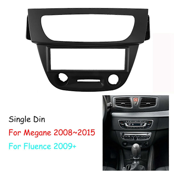 1 Din Bilradio Fas DVD Ram Panel Instrumentbräda Installationskit för Renault Megane 2008-2015 Fluence 2009+
