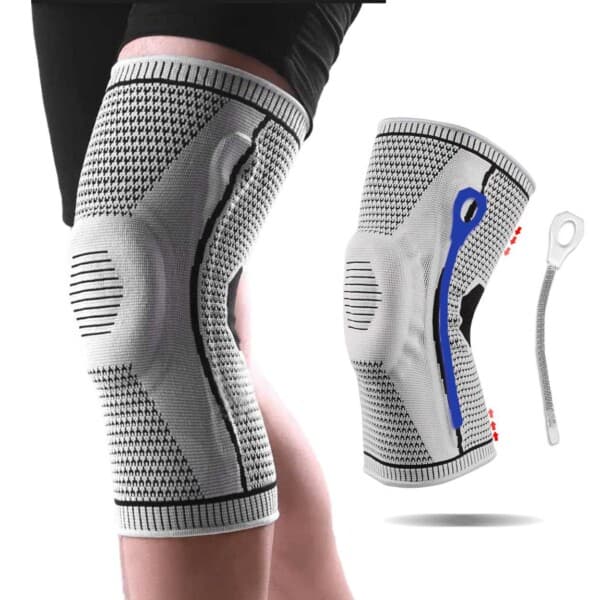 Reinforced Silicone Knee Brace with Spring Compression Orthosis L