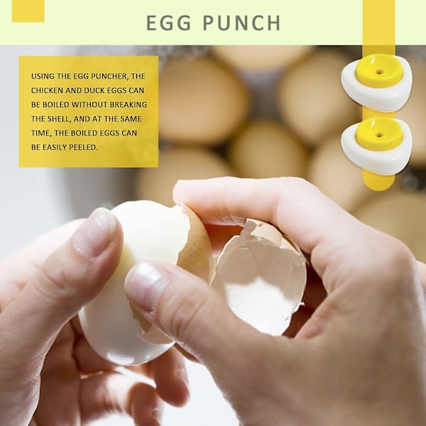 2 stk. Eggevisp, halvautomatisk kjøkkenbar matlagingsverktøy, kyllingpunch eggseparator