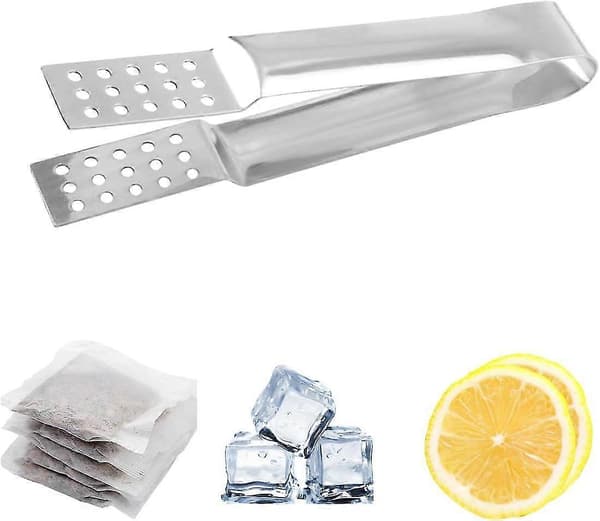 Te-posepresser, mindre stål, te-posepresser, te-poseholder, tang, isterningeklips, køkkenredskaber