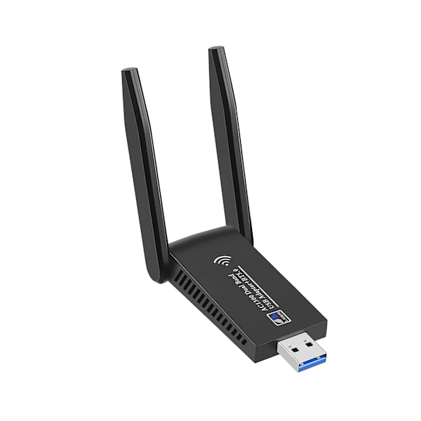 1300M Dual-Band USB 3.0 WiFi Adapter Bluetooth 5.0 Dongle Mottaker Sender 2.4GHz/5GHz 802.11b/n/g/ac Trådløst Nettverkskort For PC/Laptop