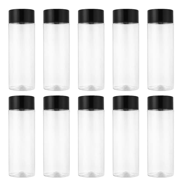 10 st 500 ml/16,9 oz Plastflaskor för Juice, Transparenta, Grova Spannmål, Förvaring, Dryckesflaskor