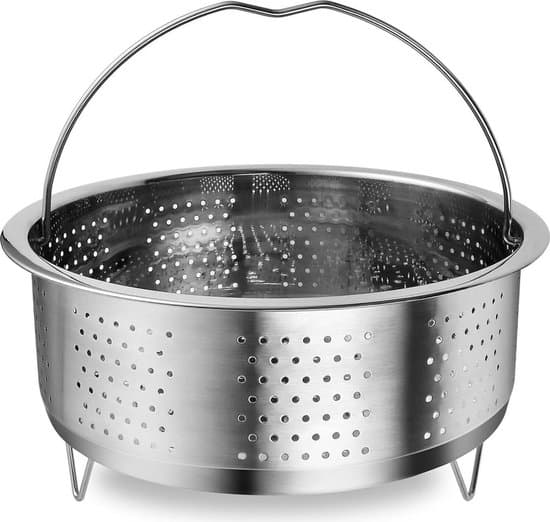 Denne dampkurven i rustfritt stål med håndtak er for damping av grønnsaker, egg og pasta.