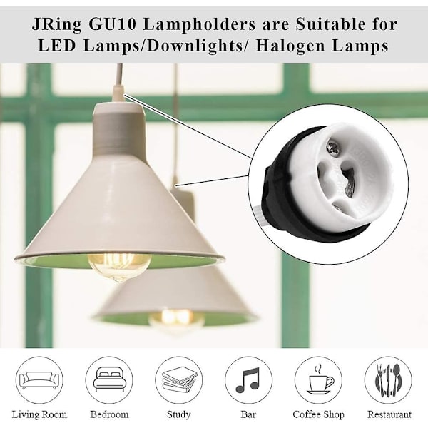 10 st Gu10 Standard Glödlampa Sockel Terminal Lamphållare Och Terminalblock/brygga