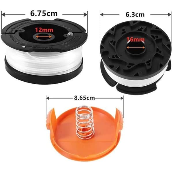 Trimmertrådspole - Kompatibel med Black & Decker (GL/ST) - 8 spoler + 2 dæksler - 9,15 m tråd
