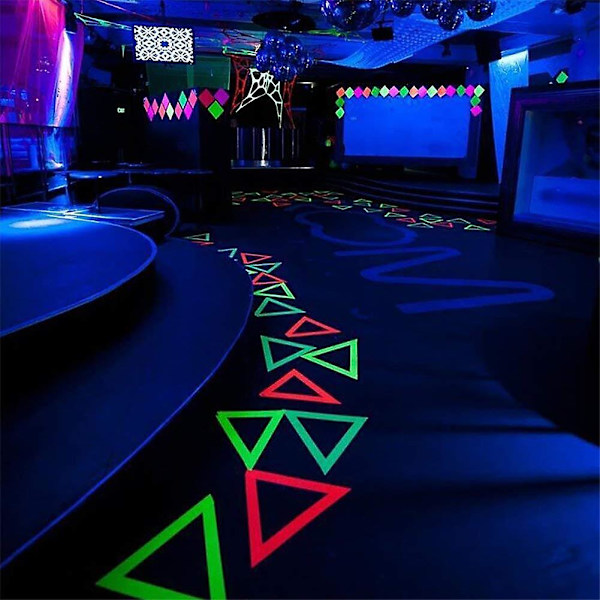 6 st UV-svartljusreaktiv fluorescerande tyg neon gaffertejp 1,5 mm x 5 m