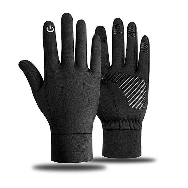 Touchscreen-handsker med fleecefor, sort XL