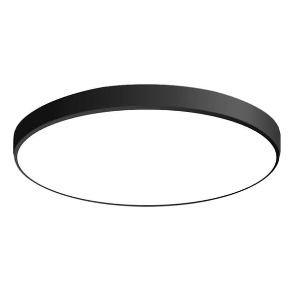 LED Loftlampe Moderne Lampe Stue Belysning Armatur Soveværelse Køkken Montering Flush Panel (Sort)