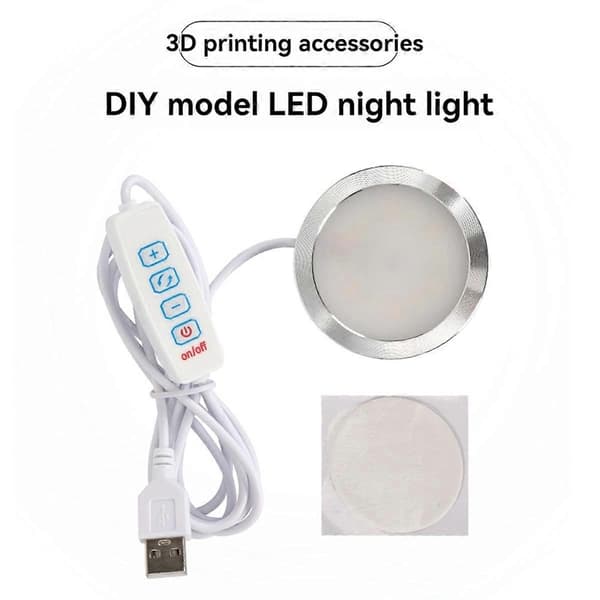 3D-printing Modell LED Lys LED Spotlight 5V Ultratynn Nattlys USB Justerbart LED Lys for Gar