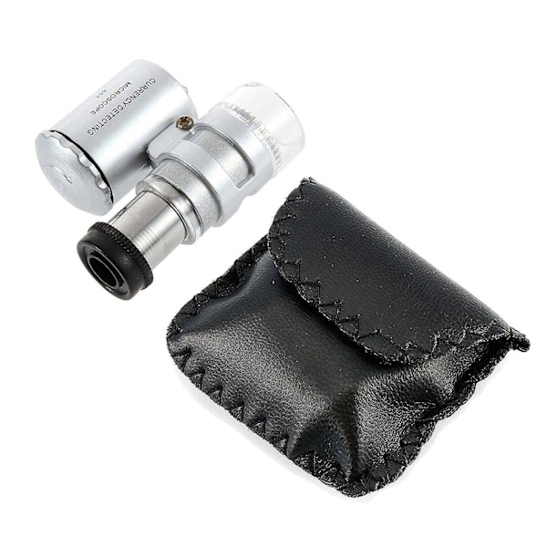Juvelerare Diamantverktygssats: Diamanttestare - 60X Upplyst Lupp