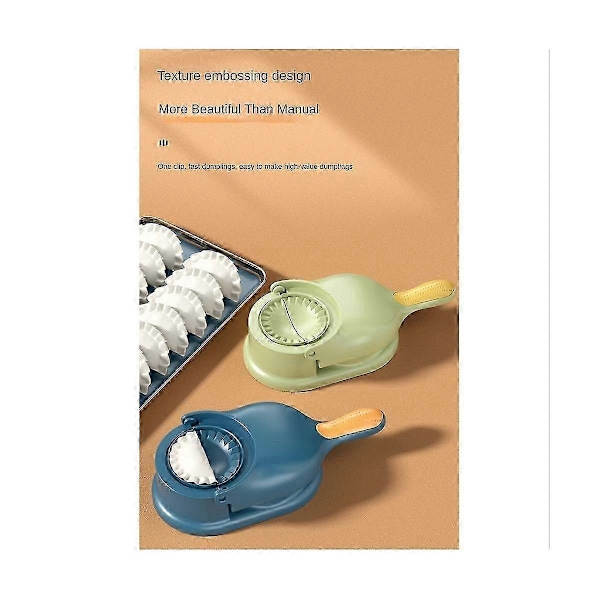 Verktyg för Dumplings Tryck Dumpling Skin Tool Manuell Rullande Deg För Att Göra Dumplings Dumplingform Blå