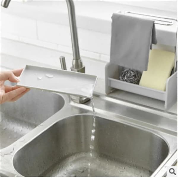 Sink, double-layer storage rack, drain rack, pool rack, sponge and dishcloth storage rack, kitchen storage rack