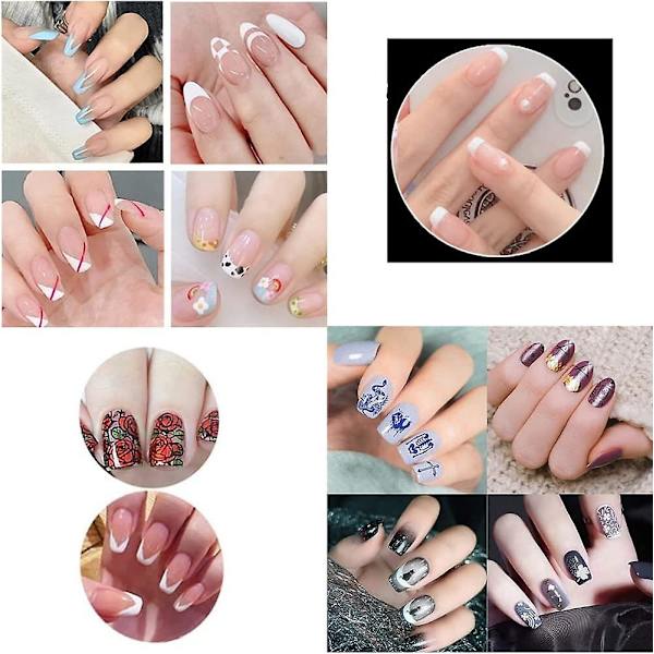 Nagelstämpel, transparent silikonstämpel med skrapa, 2 st manikyrverktyg för nagelkonstdesign