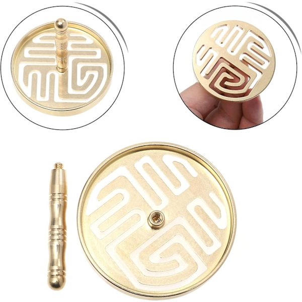 Rökelseform i mässing, rökelsekonform, rökelseaskverktyg, rökelsetillverkningssats för gör-det-själv-doft, yoga, meditationstillbehör (6 cm)