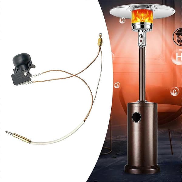 2 stk. termoelement og vippebryter egnet for utendørs terrassevarmer, egnet vintersensor-sett for termoelement